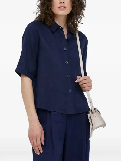 Benetton Buttoned Shirt In Blue
