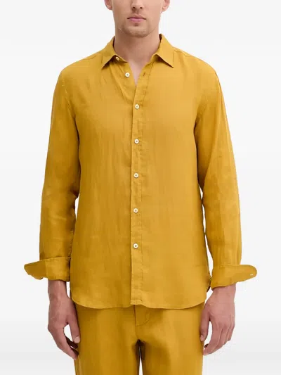 Benetton Buttoned Shirt In Yellow