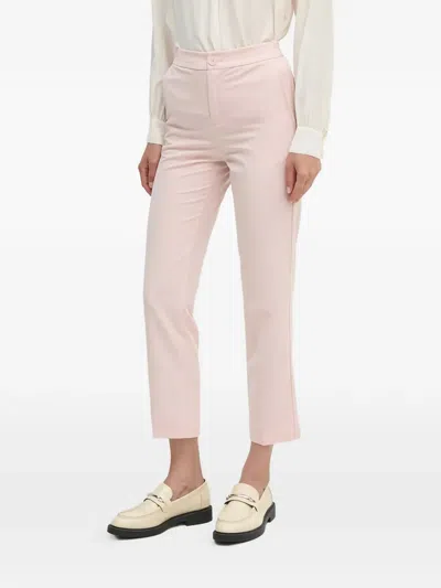 Benetton Buttoned Tailored Trousers In Pink