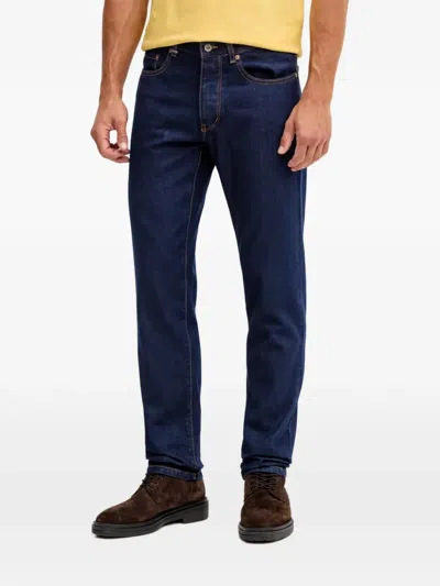 Benetton Button-fastening Jeans In Blue