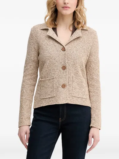 Benetton Button-fastening Patch-pocket Cardigan In Blue