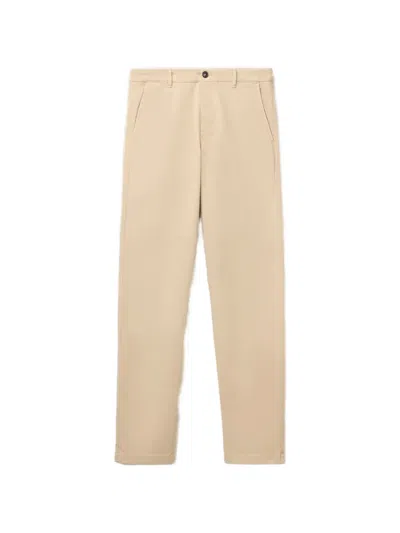 Benetton Button-fastening Trousers In Neutral