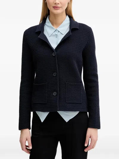 Benetton Button-up Cardigan In Black