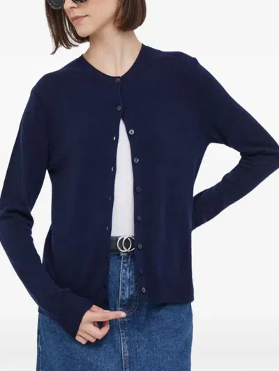 Benetton Button-up Cardigan In Blue