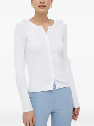 Benetton Button-up Cardigan In White