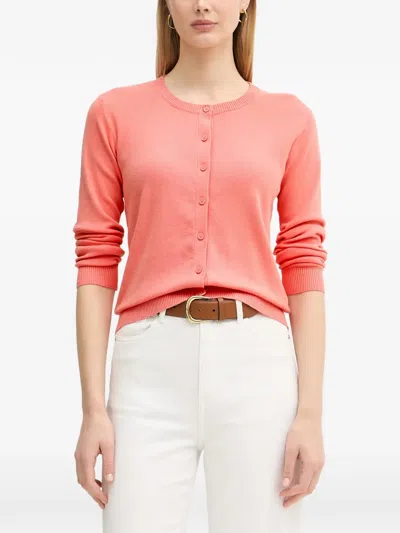 Benetton Button-up Rib-trimmed Cardigan In Multi