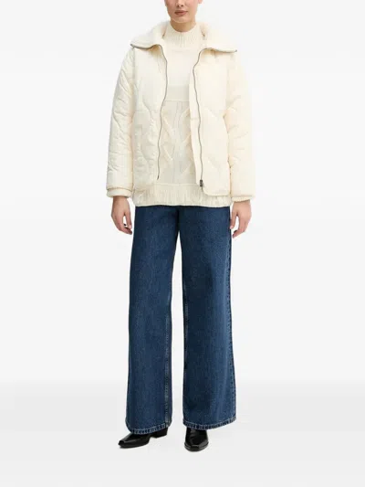Benetton Cable-knit Jumper In Neutral