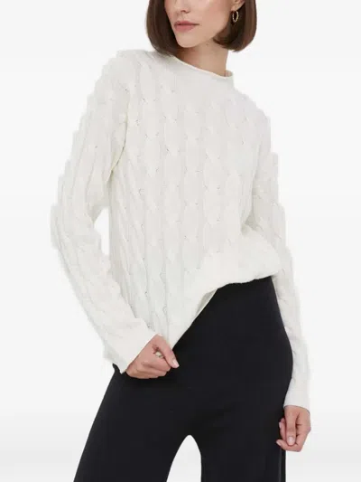 Benetton Cable-knit Sweater In Neutrals