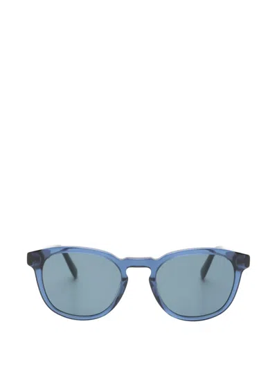 Benetton Cento Round-frame Sunglasses In Blue