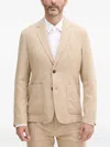 Benetton Check Button Suit Jacket In Neutral