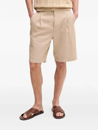 Benetton Check-pattern Chino Shorts In Neutral