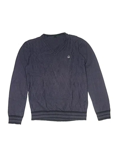 Pre-owned Benetton Class Kids' Pullover Sweater In Blue