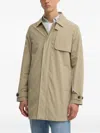 Benetton Collar-point Coat In Neutral