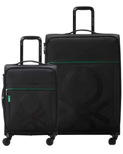Benetton Color Block Expandable 2pc Luggage Set
