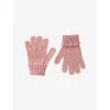 Benetton Kids' Coral Logo-patch Wool Blend Glove In Neutral