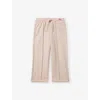 Benetton Coral Logo-tag Wide-leg Cotton Trousers 18 Months-5 Year In Orange