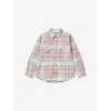 Benetton Multicolor Cord Check Oversized Cotton Shirt 6-14 Y In Multicolor