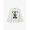 Benetton Cream Garfield Graphic-print Cotton T-shirt 6-14 In White