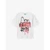 Benetton Kids' Cream Snoopy Graphic-print Cotton T-shirt 6-14 In Multi