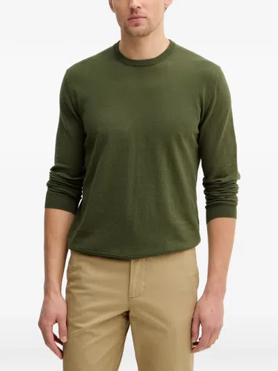 Benetton Crew-neck Long-sleeve Jumper In Green