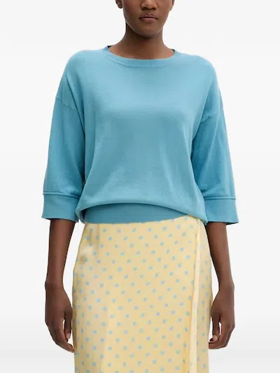 Benetton Crew-neck Sweater In Blue