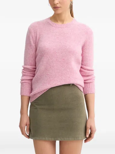 Benetton Crew-neck Sweater In Pink