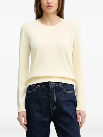 Benetton Crew-neck Sweater In Yellow
