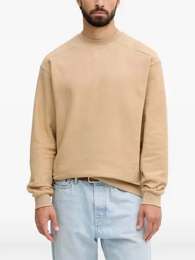 Benetton Crew-neck Sweatshirt In Neutral