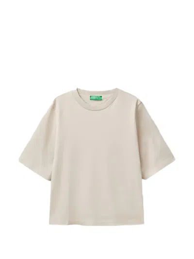 Benetton Crew-neck T-shirt In Neutral