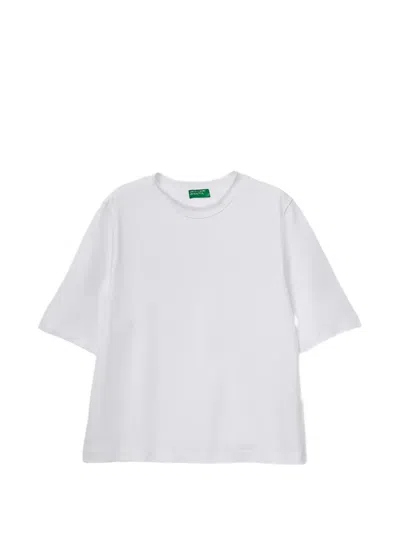 Benetton Crew-neck T-shirt In White