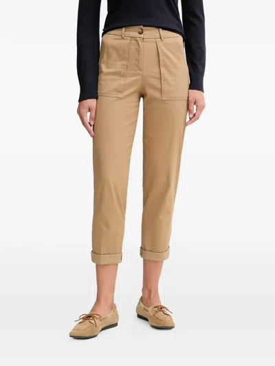 Benetton Cuffed Trousers In Brown