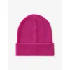 Benetton Kids' Logo-embroidered Wool-blend Hat Cyclamen