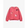Benetton Cyclamen Sequin-embellished Crewneck Cotton-jersey Sweatshirt 6-14 In Cyclamen
