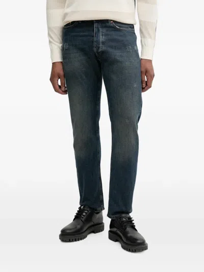 Benetton Distressed Faded-effect Jeans In Multi