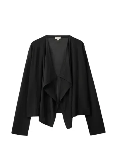 Benetton Draped Open-front Cardigan In Brown