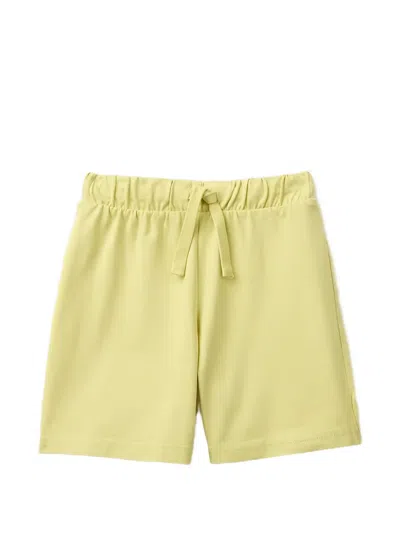 Benetton Kids' Drawstring Elasticated Shorts In Yellow