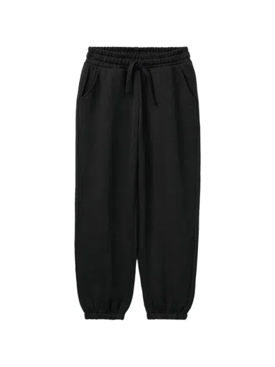 Benetton Kids' Drawstring Elasticated Track Pants In Black