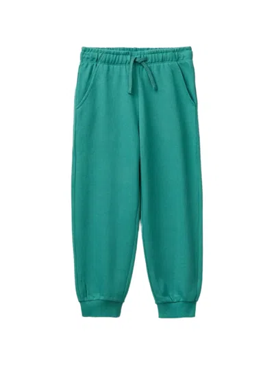 Benetton Kids' Drawstring Track Pants In Green