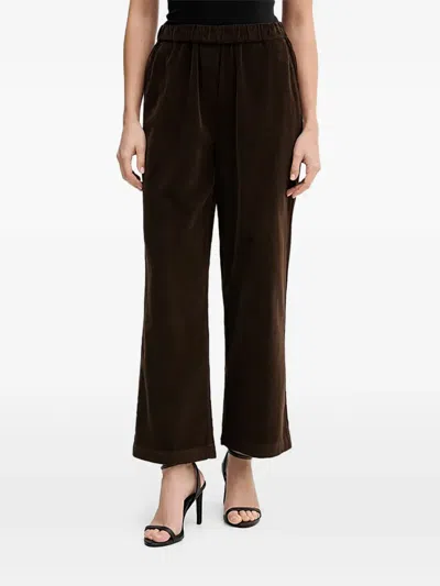 Benetton Elasticated Corduroy Trousers In Brown