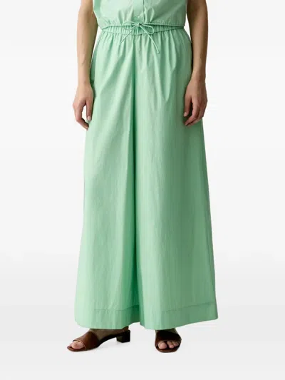 Benetton Elasticated-waist Palazzo Pants In Green