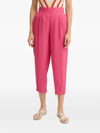 Benetton Elasticated-waist Trousers In Pink
