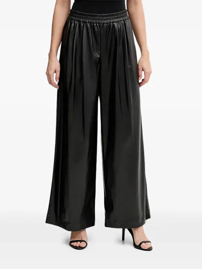 Benetton Elasticated-waistband Trousers In Black