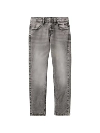 Benetton Kids' Elvis Faded-effect Slim-fit Jeans In Gray