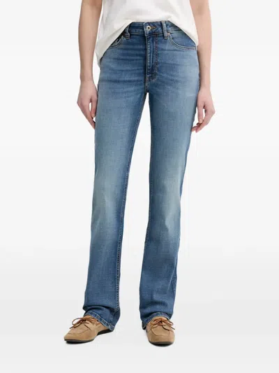 Benetton Faded Bootcut Jeans In Blue