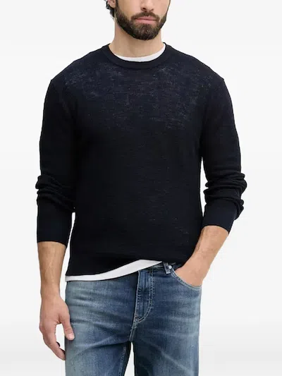Benetton Fine-knit Crew-neck Sweater In Multi