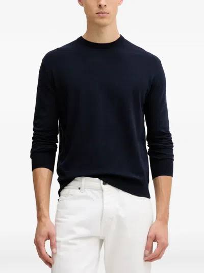 Benetton Fine-knit Jumper In Blue