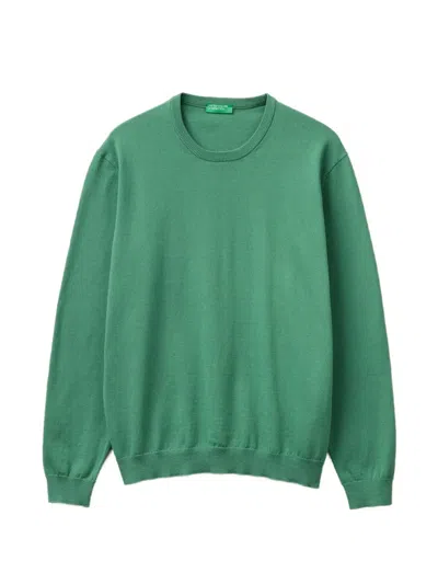 Benetton Fine-knit Sweater In Green