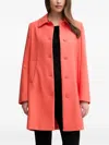 Benetton Flap Pocket Coat In Orange