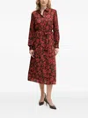 Benetton Floral-pattern Midi Dress In Multi