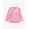 Benetton Babies'  Fuchsia Pink Graphic-print Long-sleeve Cotton T-shirt 18 Months - 6 Years
